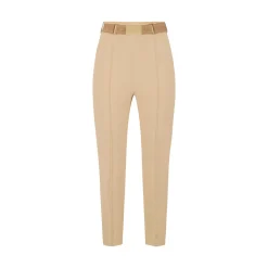 Pantaloni donna in tessuto tecnico bielastico con cintura