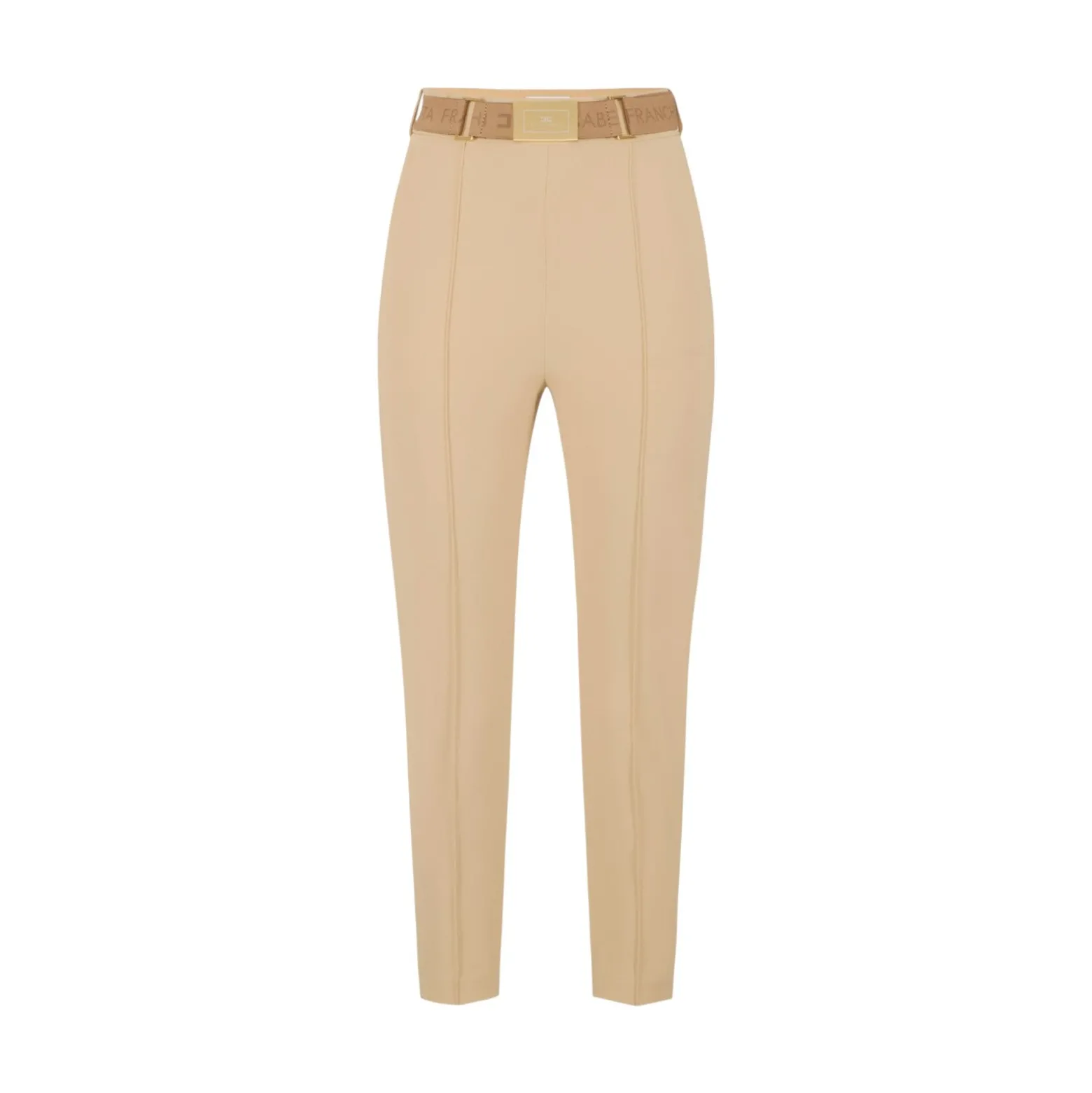 Pantaloni donna in tessuto tecnico bielastico con cintura