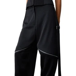 Pantaloni donna larghi con zip