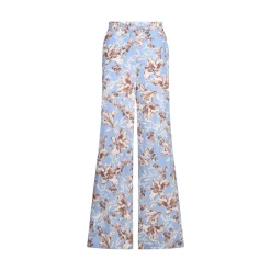 Pantaloni donna palazzo in popeline
