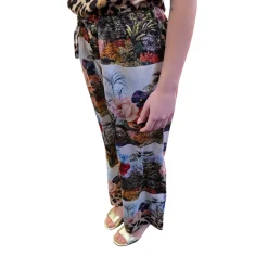 Pantaloni donna stampa floreale