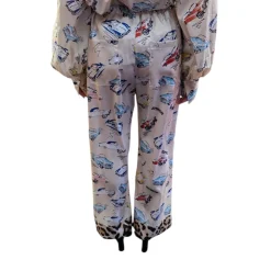 Pantaloni donna stampa macchinine