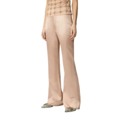 Pantaloni donna svasati in satin