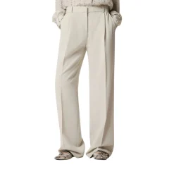 Pantaloni fluidi con piega stirata