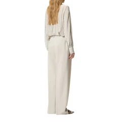 Pantaloni fluidi con piega stirata