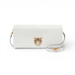 Pochette a tracolla media Love Bag Click Soft Horizontal in pelle