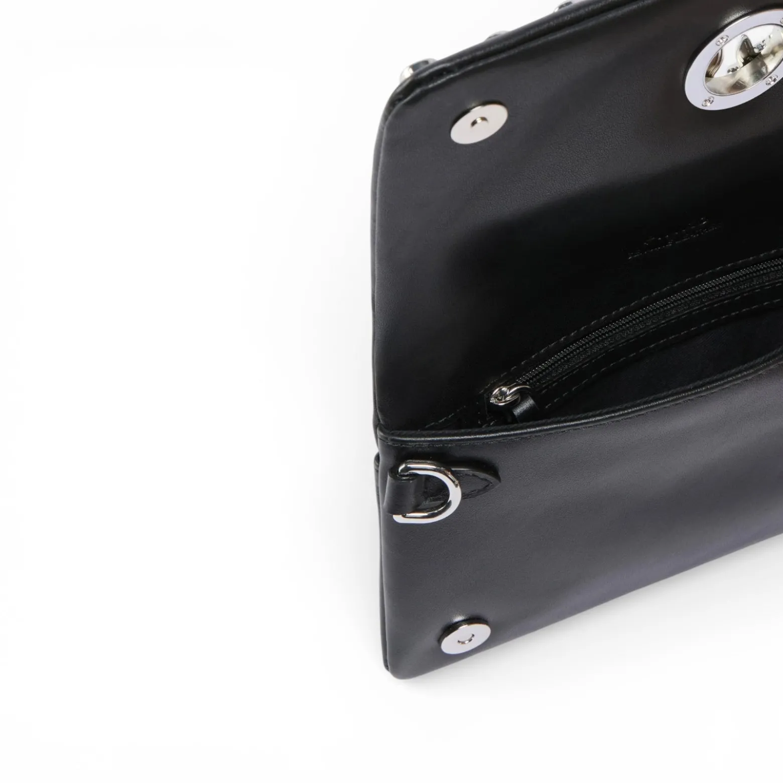 Pochette a tracolla piccola Love Bag Click Soft Horizontal Mini in pel
