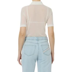 Polo donna in nylon con reggiseno