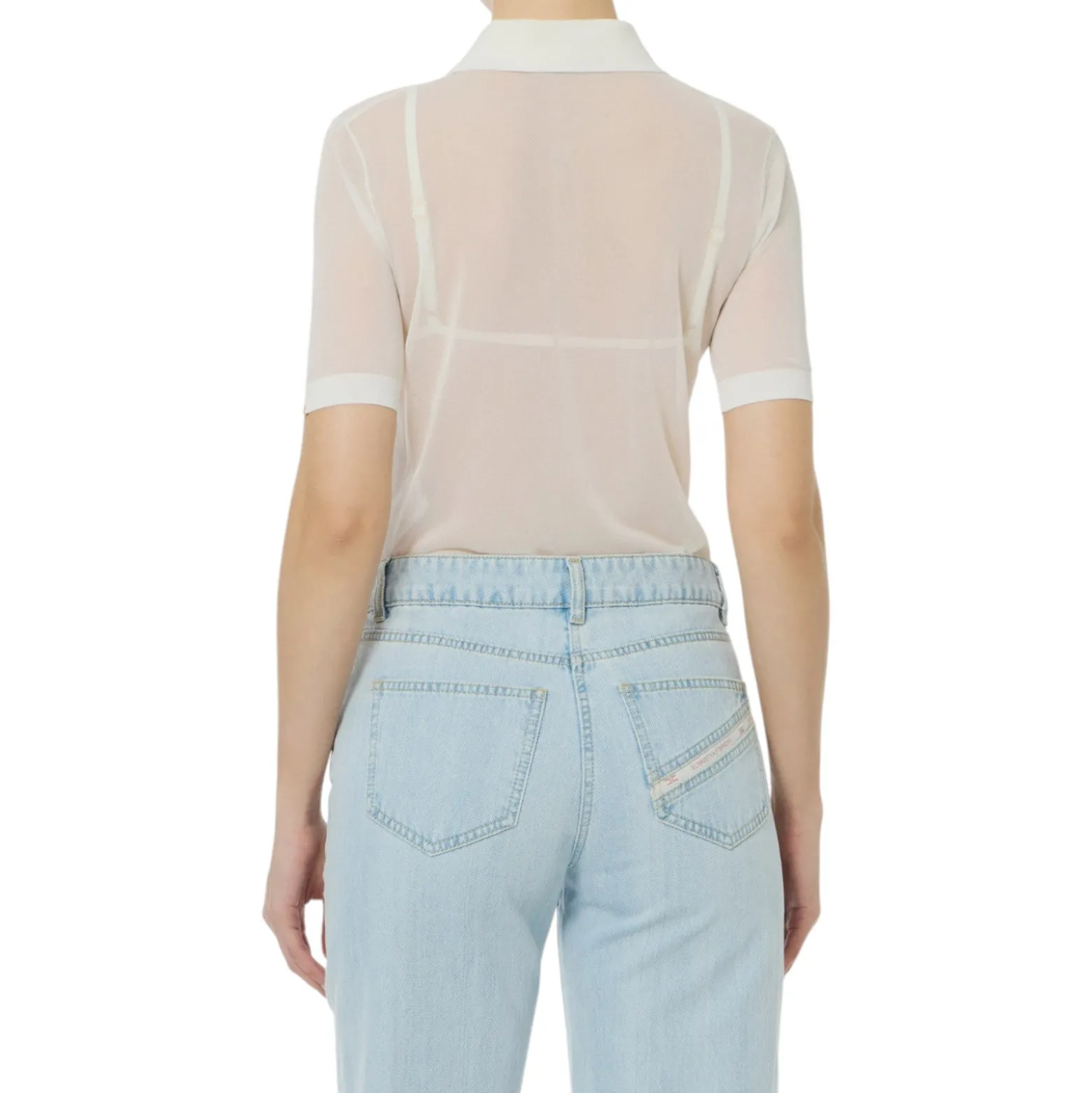 Polo donna in nylon con reggiseno
