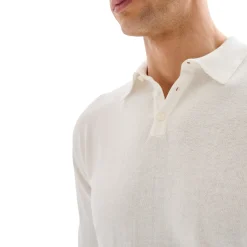 Polo Uomo in Maglia Basic Cotone Crepe Bianca QB24