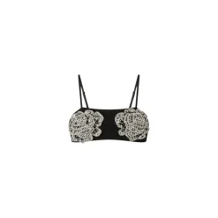Reggiseno donna con rose gioiello ricamate