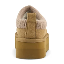 Sabot donna platform con cuciture maxi