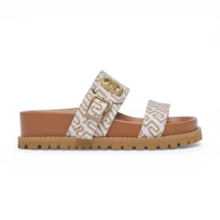 Sandali donna con monogram all over