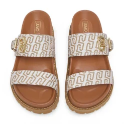 Sandali donna con monogram all over