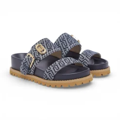 Sandali donna con monogram all over