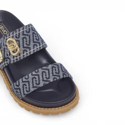 Sandali donna con monogram all over