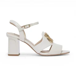 Sandali donna in pelle con tacco