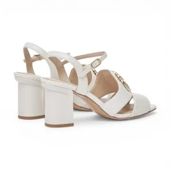 Sandali donna in pelle con tacco