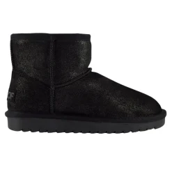 Stivale donna da neve pelle scamosciata glitterata