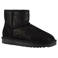 Stivale donna da neve pelle scamosciata glitterata