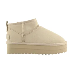 Stivale donna invernale con suola platform in pelle scamosciata