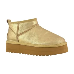 Stivale donna platform pelle scamosciata metal
