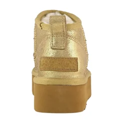 Stivale donna platform pelle scamosciata metal