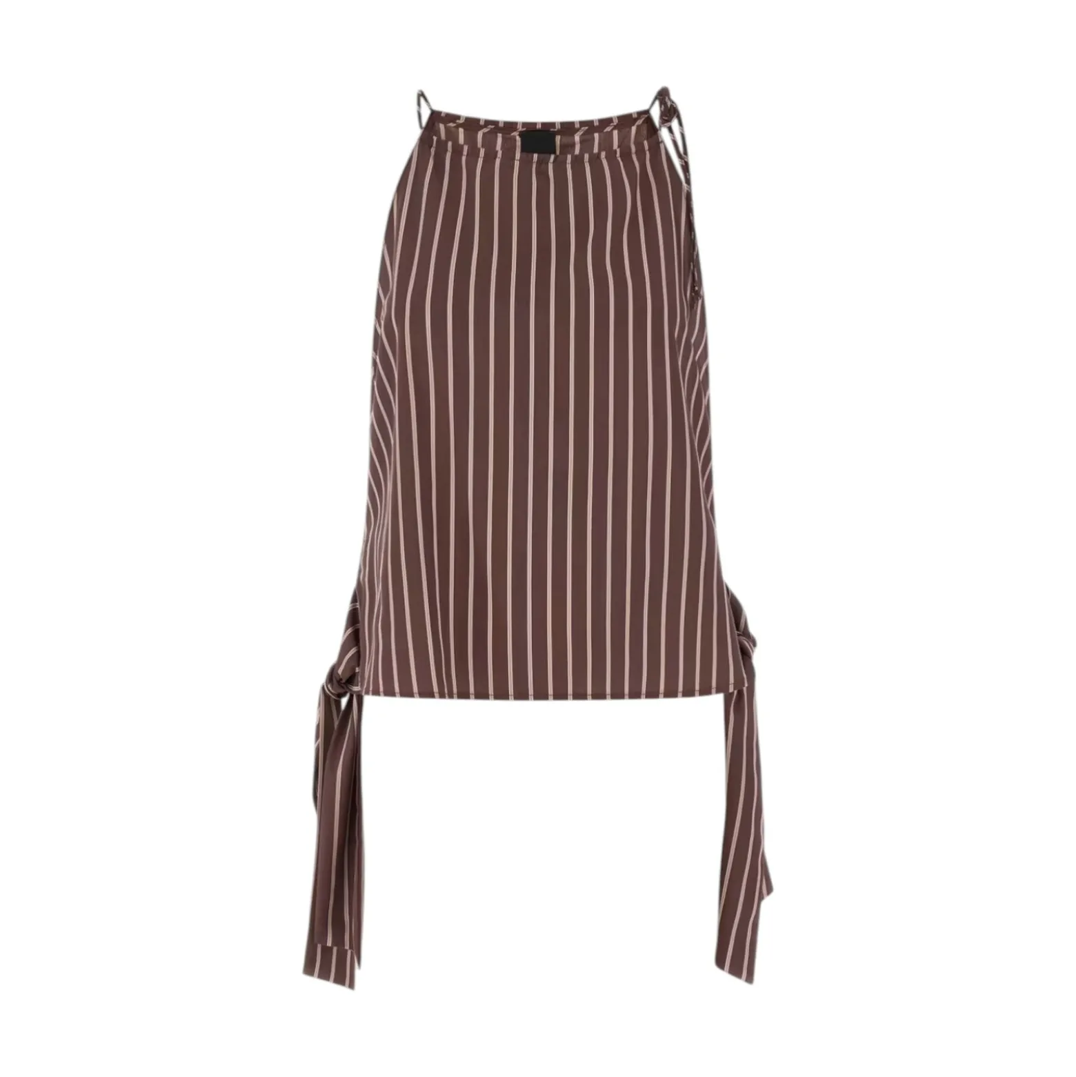 Top donna a righe con spalline sottili e fiocchi