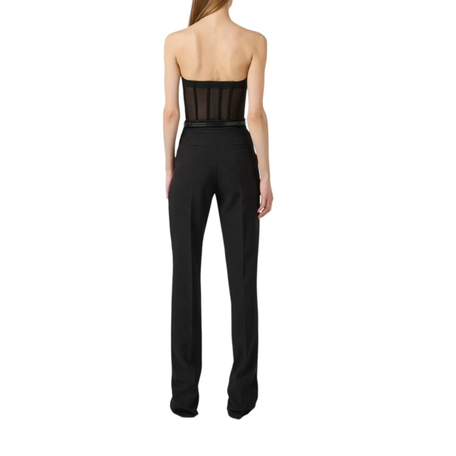Top donna bustier in tulle e satin