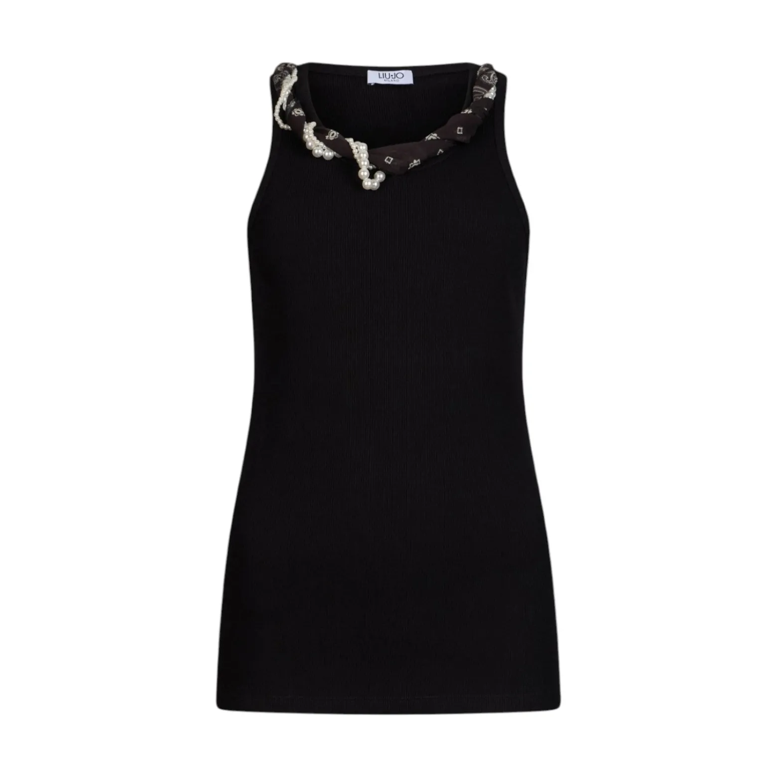 Top donna con dettagli gioiello