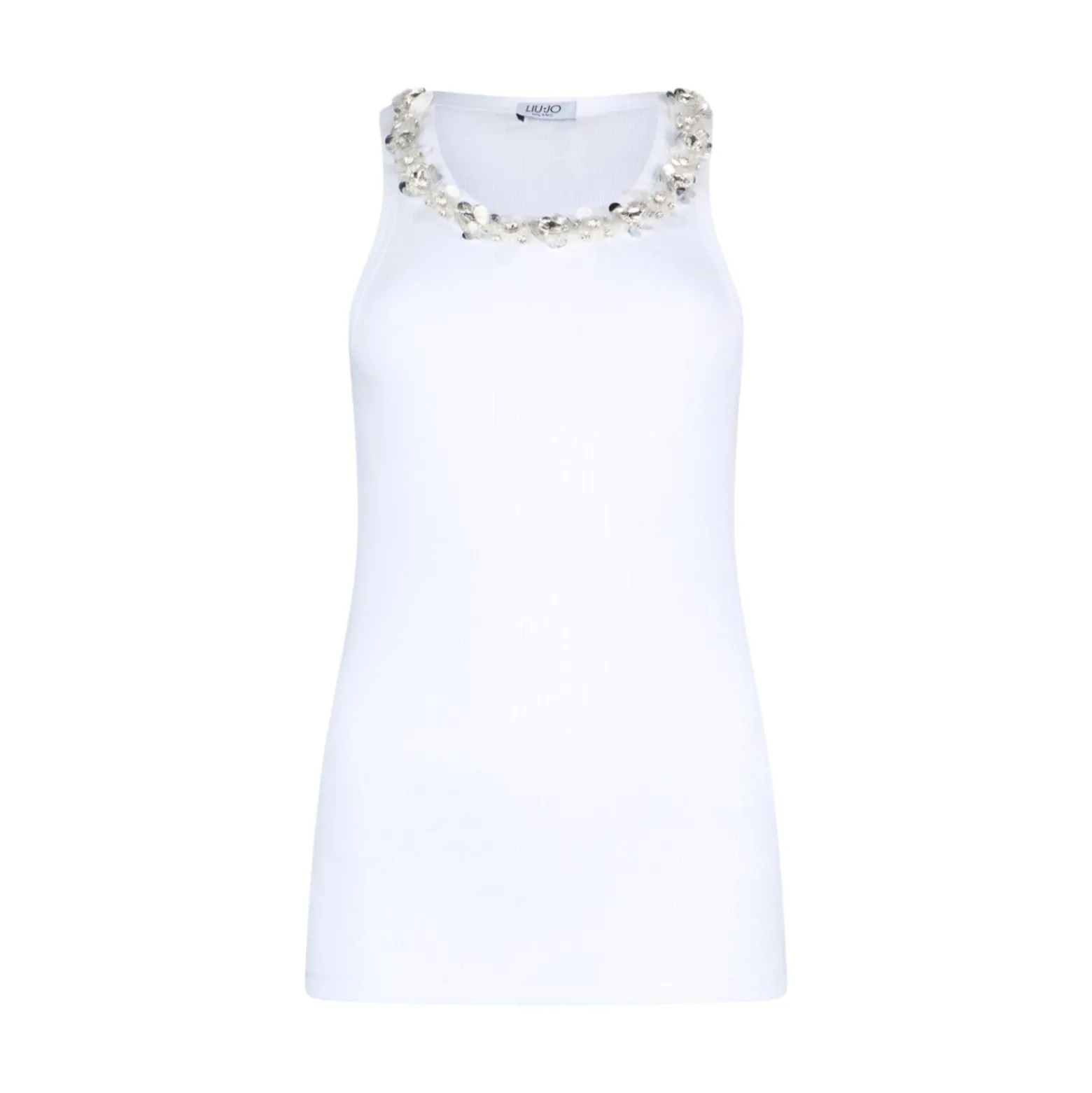 Top donna con dettagli gioiello