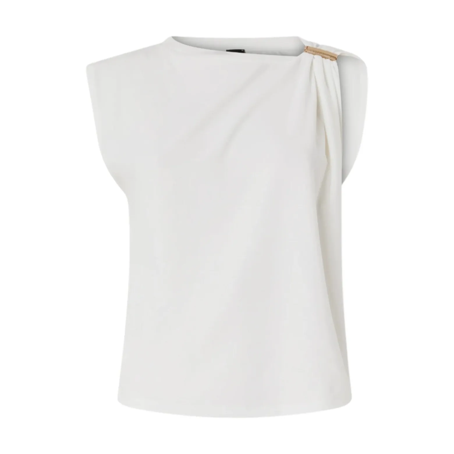 Top donna con dettaglio dorato