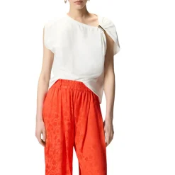 Top donna con dettaglio dorato