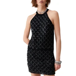 Top donna con ricami gioiello