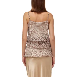 Top donna in chiffon animalier