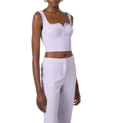 Top donna in doppio crêpe stretch