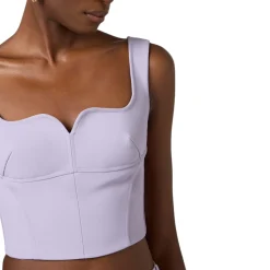 Top donna in doppio crêpe stretch
