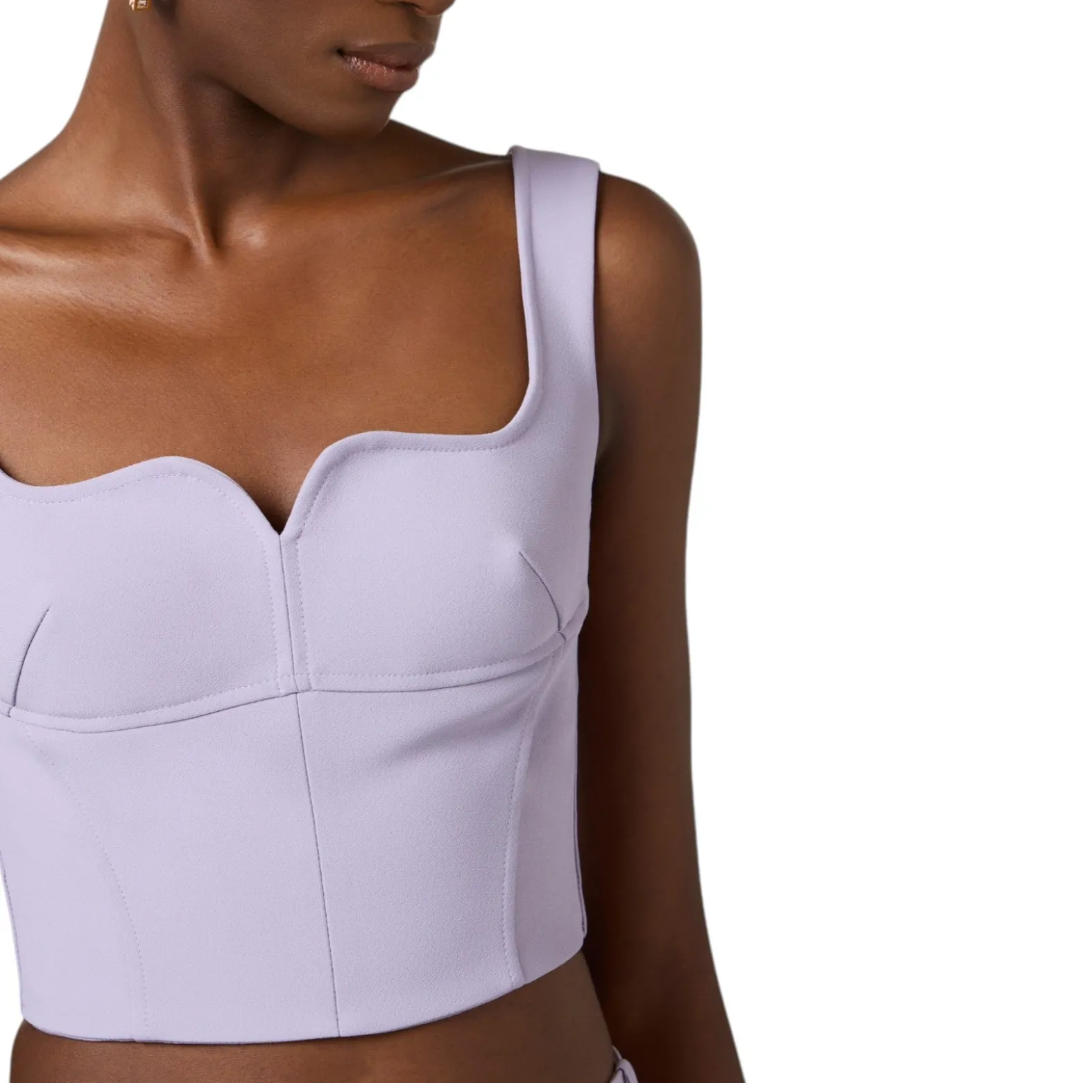 Top donna in doppio crêpe stretch