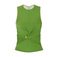 Top donna in jersey con dettaglio gioiello