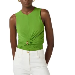Top donna in jersey con dettaglio gioiello