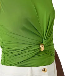 Top donna in jersey con dettaglio gioiello