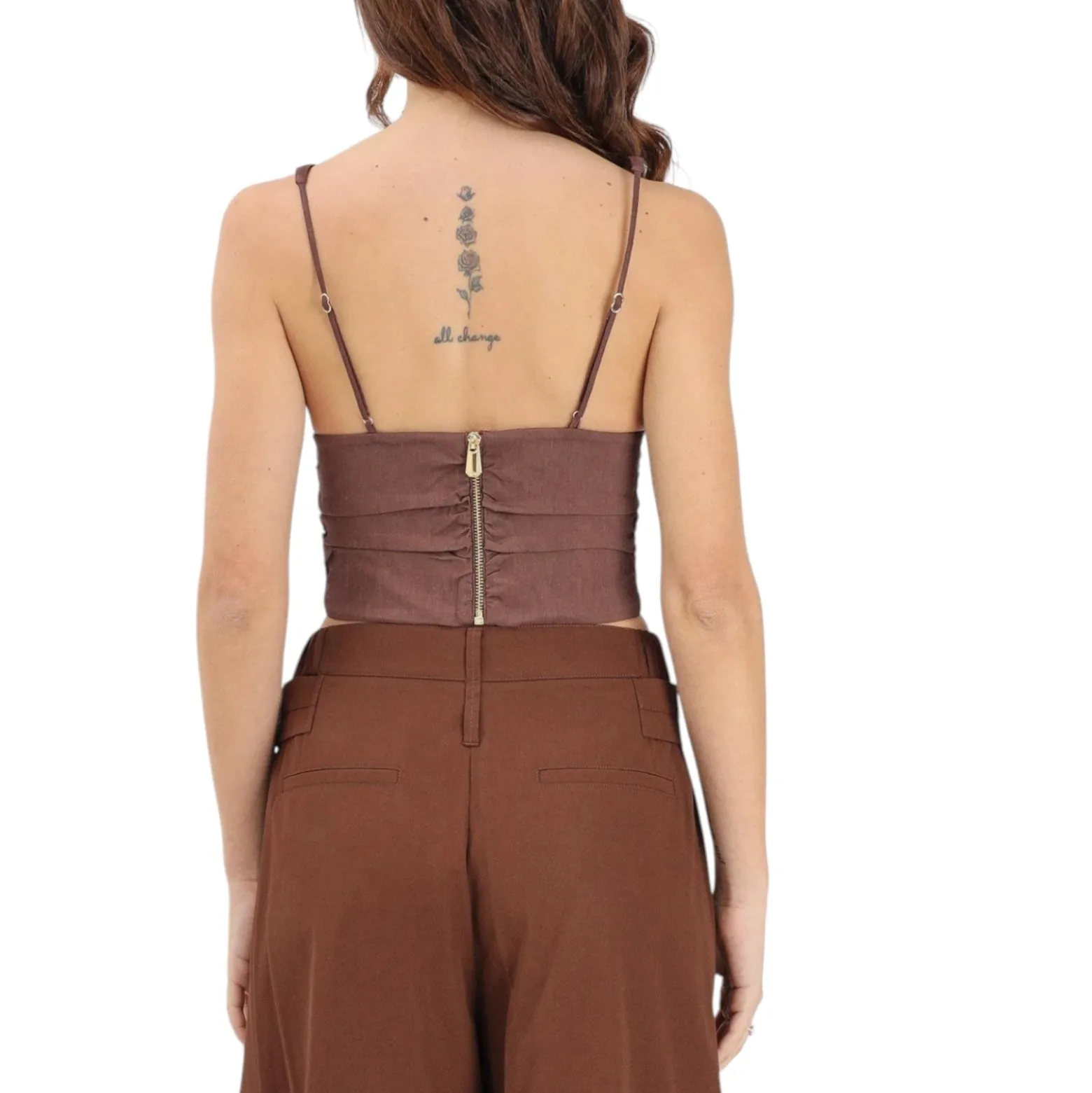 Top donna in lino rubye