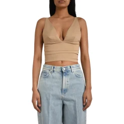 Top donna in lino rubye
