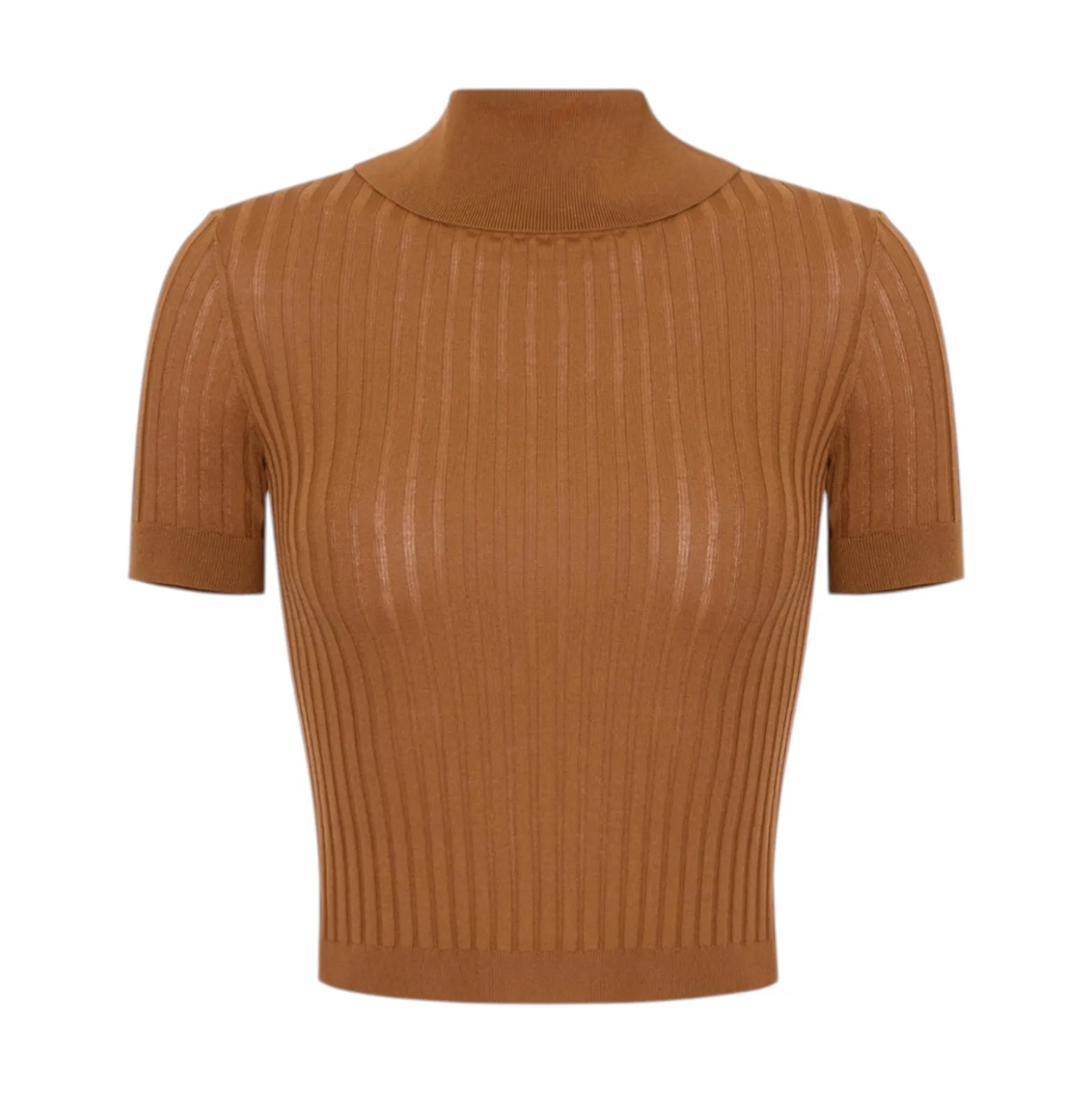 Top donna in maglia con trasparenze