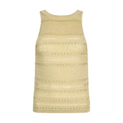 Top donna in maglia traforata