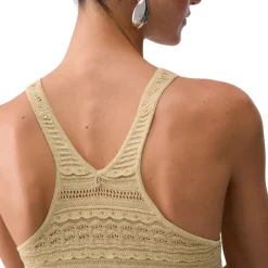 Top donna in maglia traforata