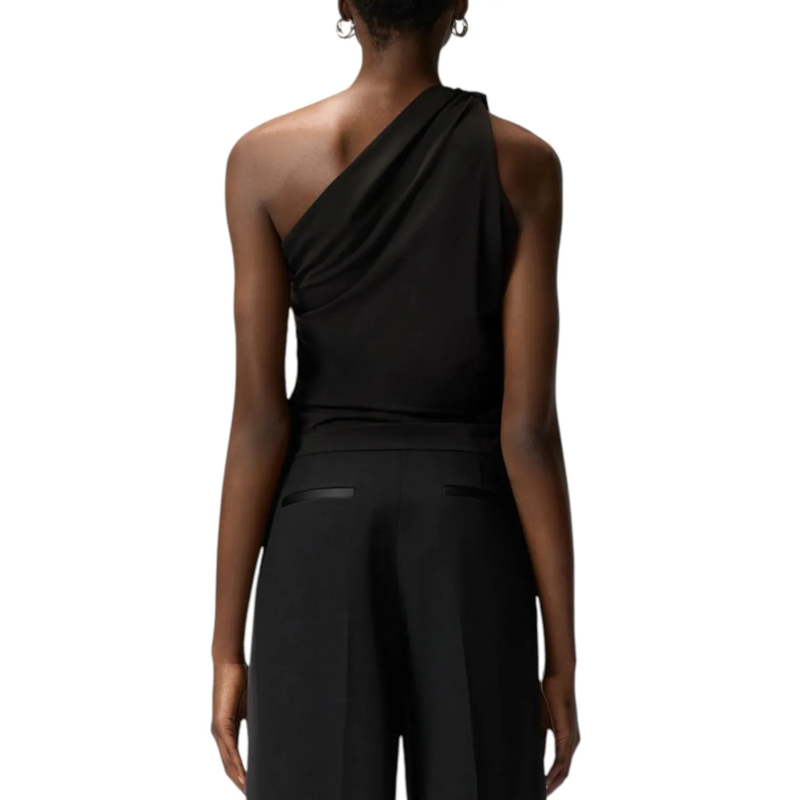 Top donna monospalla con nodo