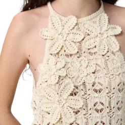 Top donna Nymphea Pinko in pizzo macramè