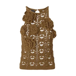 Top donna Nymphea Pinko in pizzo macramè