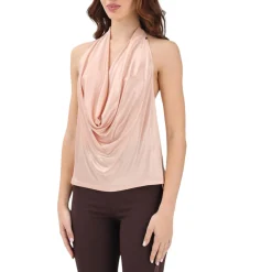 Top donna rosa con schiena scoperta